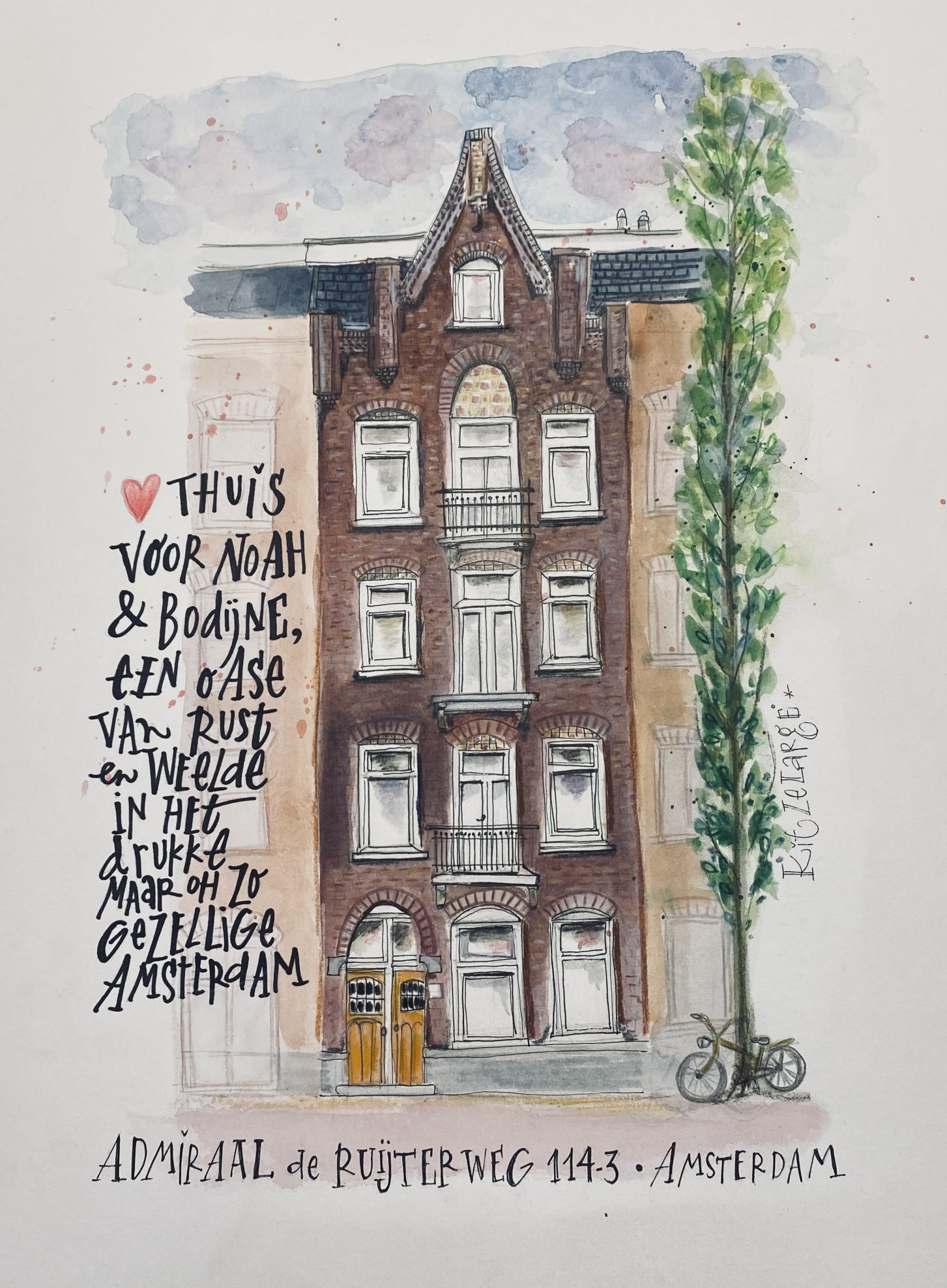 Huisportret voor boekje