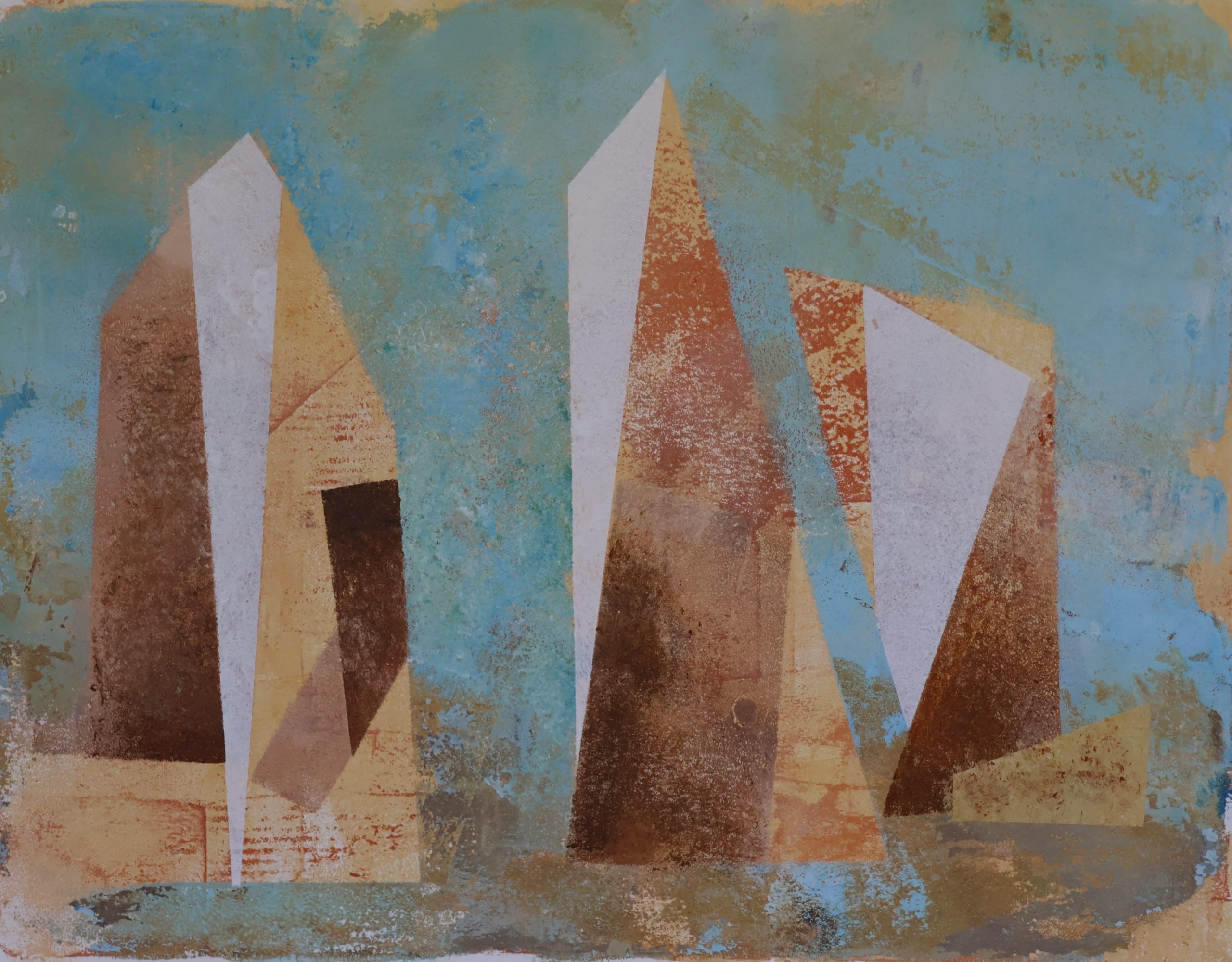 Monoprint, acrylverf