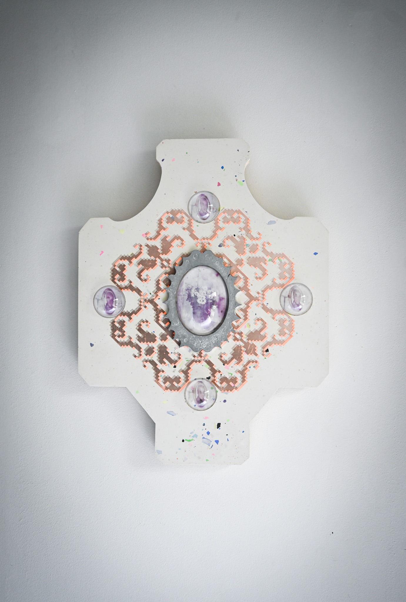 Witte bloem 40x50cm Witte bloem 40x50cm