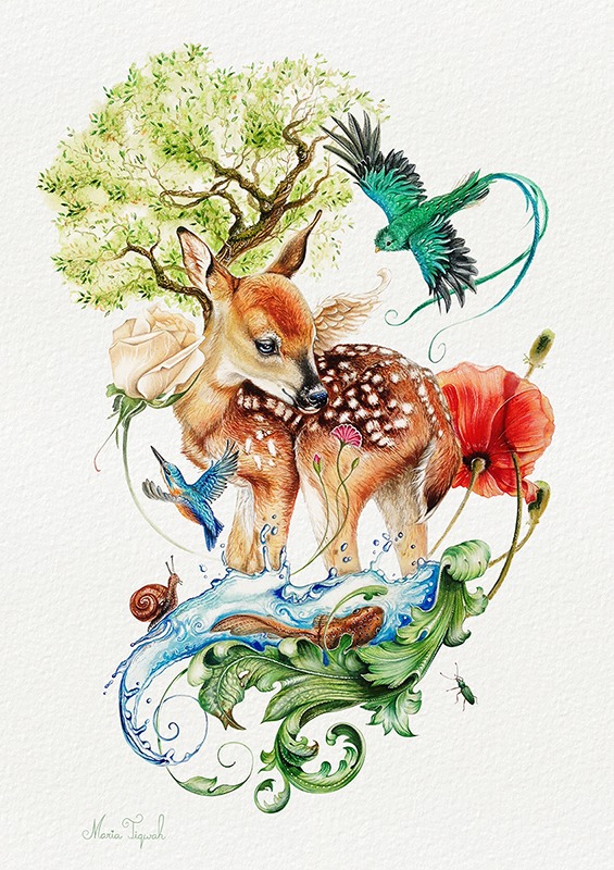 Klaproos hertje 46x31 cm