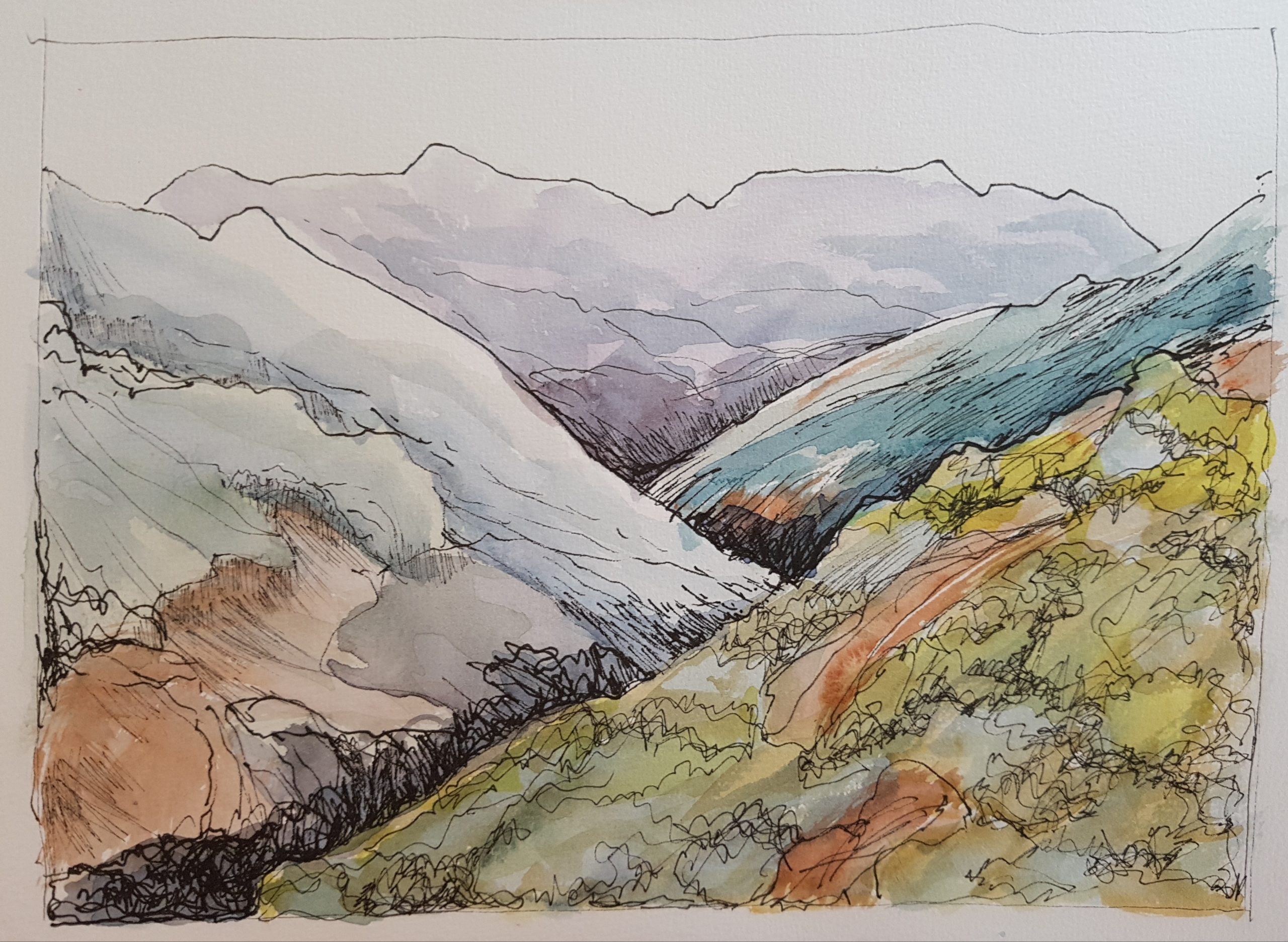 landschap aquarel 20x30