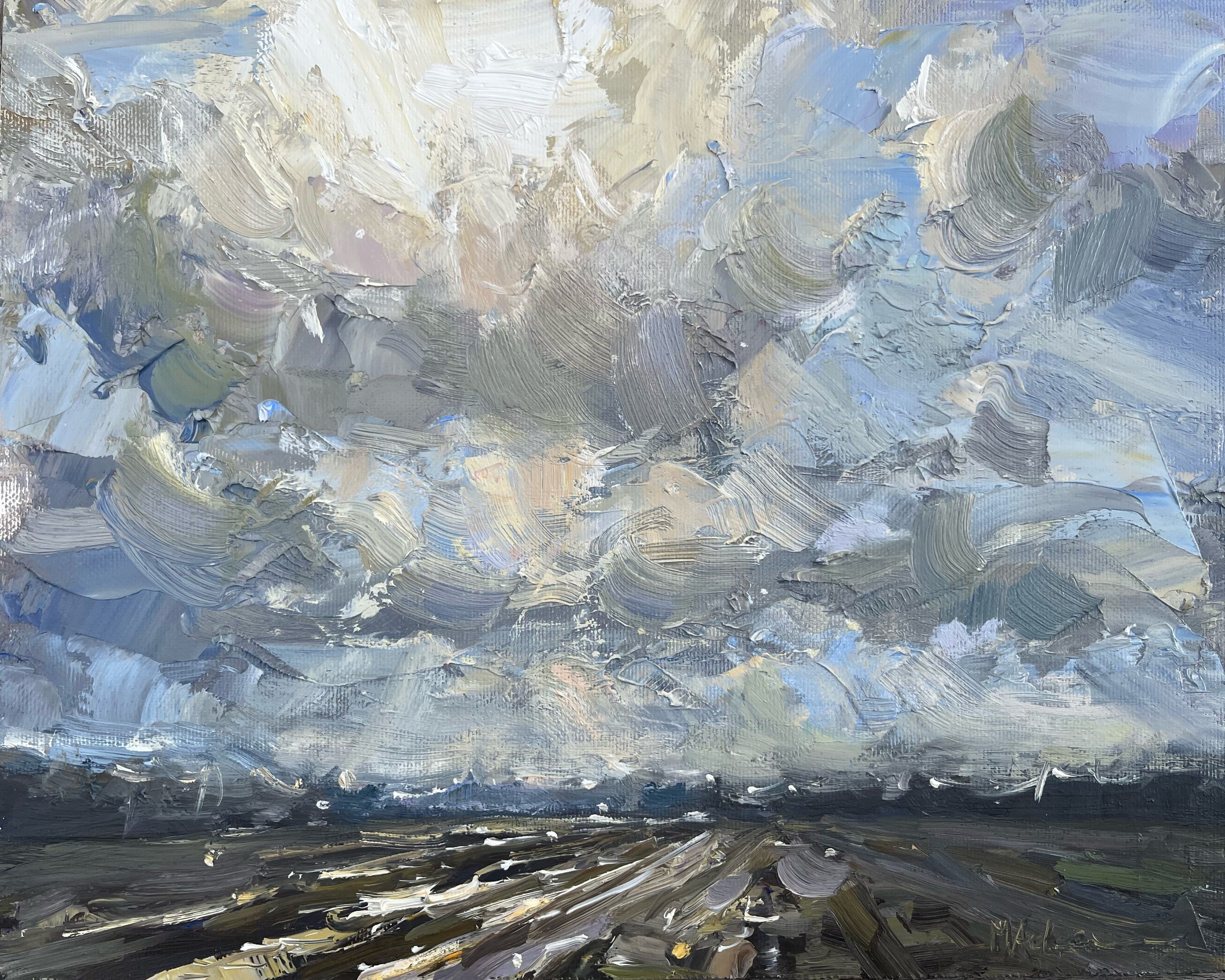 Licht boven de akkers 24x30 Marieke Ackerman